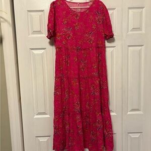 Vibrant Floral Maxi Dress